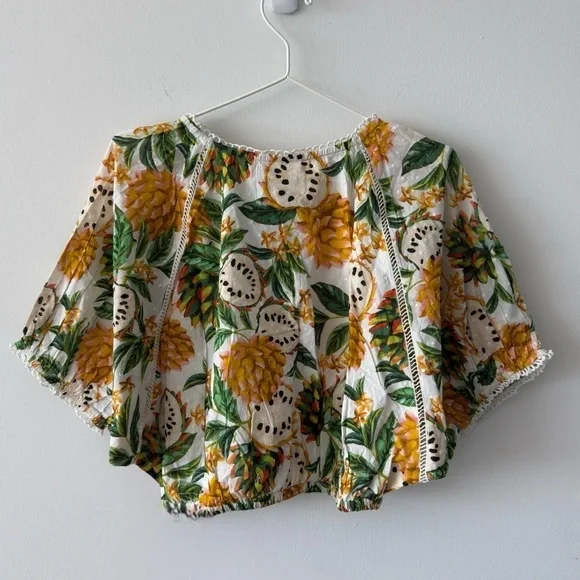 FARM RIO Biriba Off-White Cropped Blouse - Picture 7 of 14